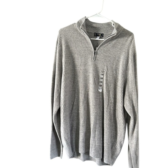 Dockers Gray Crew Neck Sweater with Ribbed Knit and Relaxed Fit - Picture 2 of 6